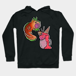 Strawberry Sundae Axolotl Hoodie